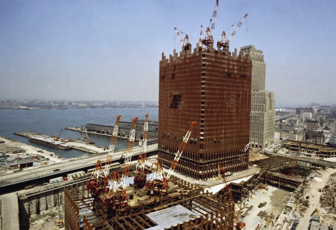 Twin towers when built