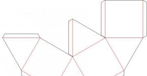 Oktaedro popieriaus surinkimo schema