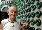 South Ural citizen built a house from champagne bottles Bottle house of Alexey Pyetsukh