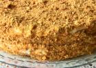 Homemade honey cake with sour cream