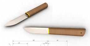 Do it yourself: a knife from a file Drawings of knives from a file