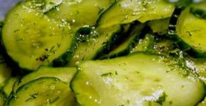 Recipes of salads from overgrown cucumbers for the winter